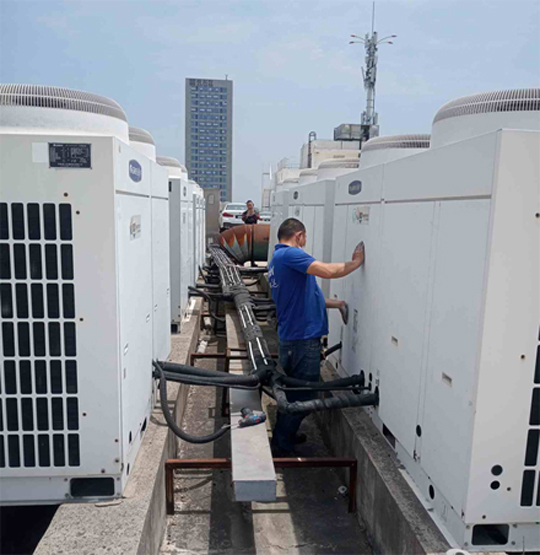 月湖中央空调制热和不制冷系统维修方法